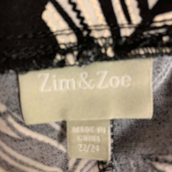 Zim & Zoe Womens Dress Size 22/24 Relaxed Loose Fit Dark Leaf Causal Tropical - Picture 4 of 9